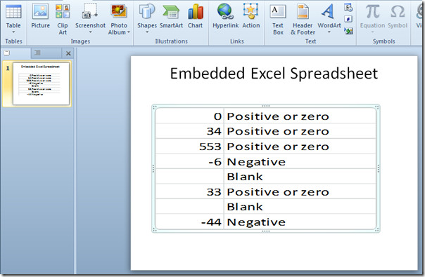 embed excel spreadsheet in onenote